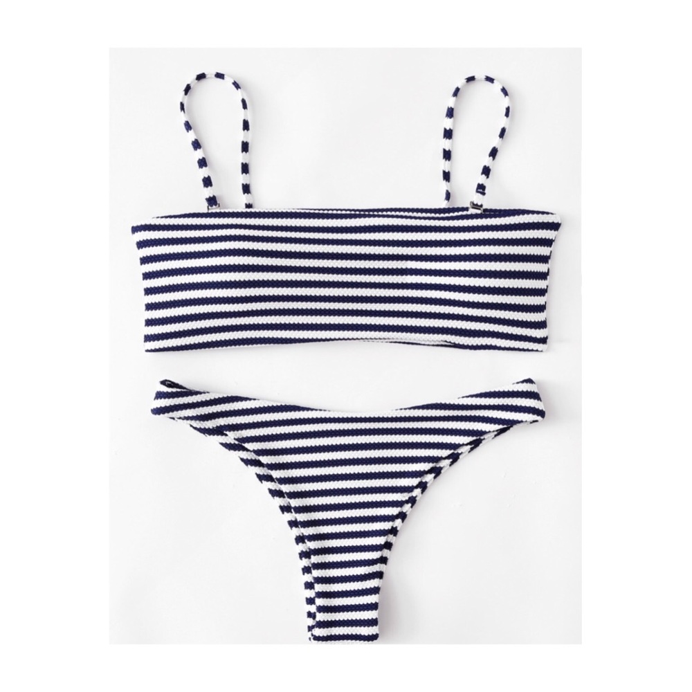 Striped bikini set